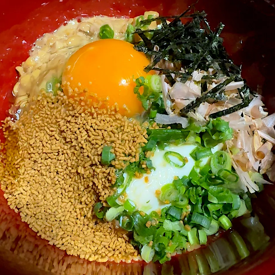 納豆と豆腐のつぶみそ和え|たまさん