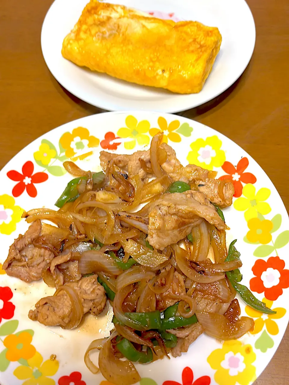 豚生姜焼き風と卵焼き|masaさん