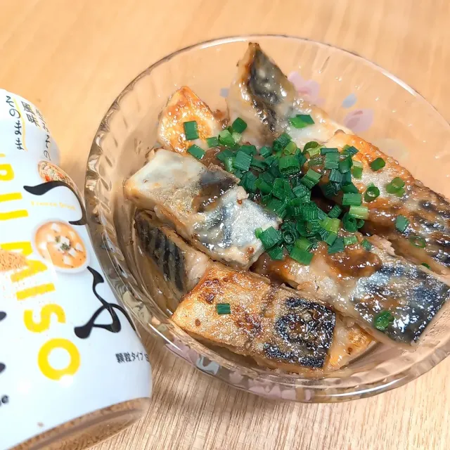 Snapdishの料理・レシピ写真:鯖の粒味噌ポンマヨ焼き/ご飯泥棒なやつ✧⁠◝⁠(⁠⁰⁠▿⁠⁰⁠)⁠◜⁠✧｜美味しいお魚料理が作りたいあなたへ♪