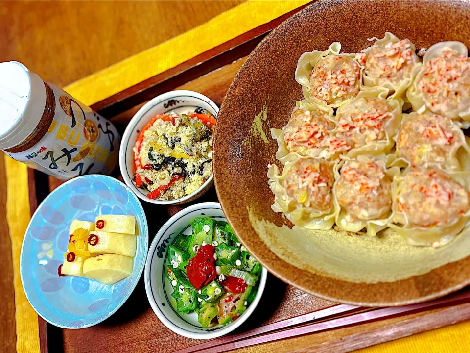 つぶみそでみそ変★カニカマ焼売🦀|きいろさん