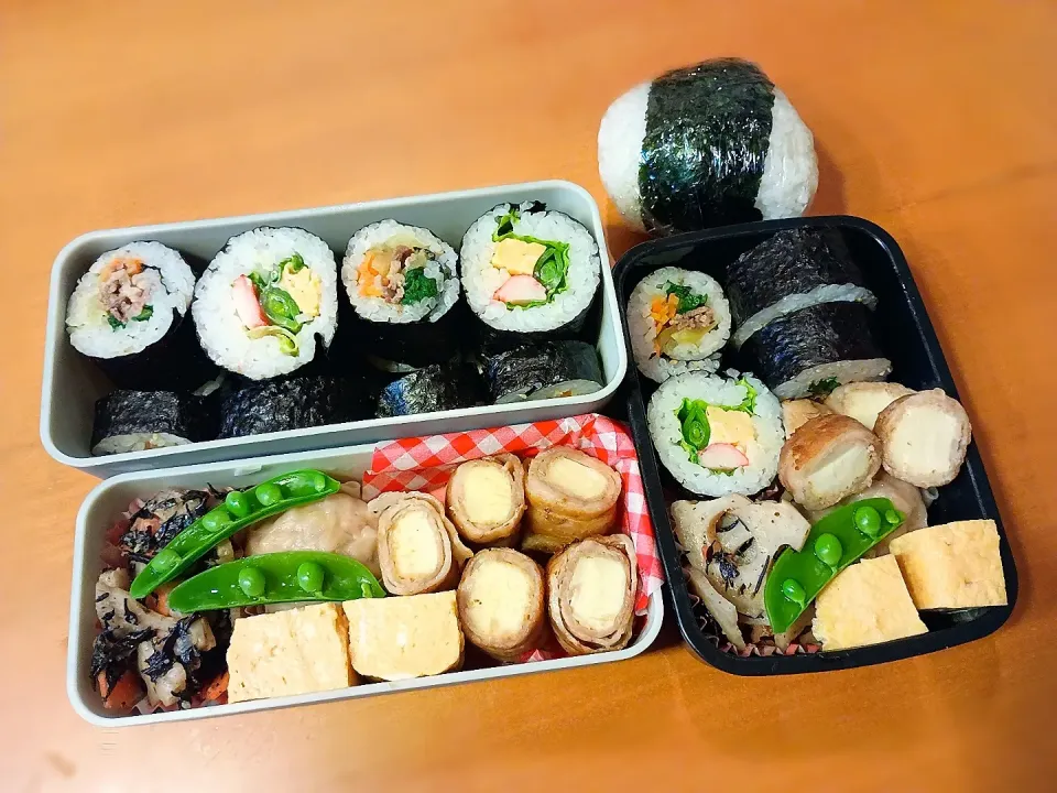 次男・私弁当&おにぎり|tamagomagomagoさん