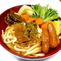 和風温野菜と松前漬けのぶっかけうどん|マニラ男さん