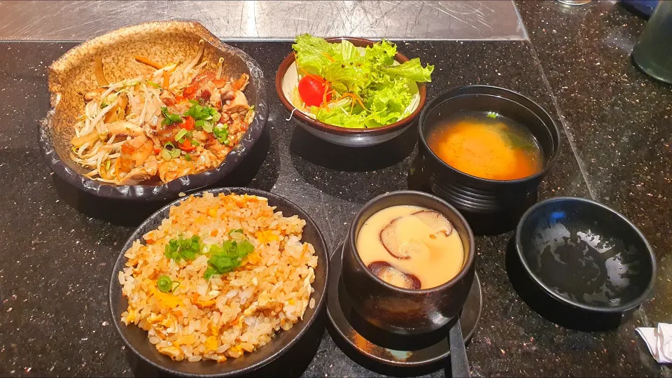 spicy chicken tamago fried rice chawan mushi 🥰😋|🌷lynnlicious🌷さん