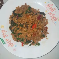 stir fry minced pork & basil leaves🧄🌶|patlovestocookさん