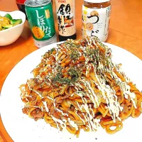 焼きそばに！菊水しぼりたて純米原酒で、麺を蒸して、鎮江香酢と少しのソースで味付け！|Keiさん