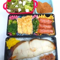 🍀2025/0204焼き魚どーん弁当|ともちんさん