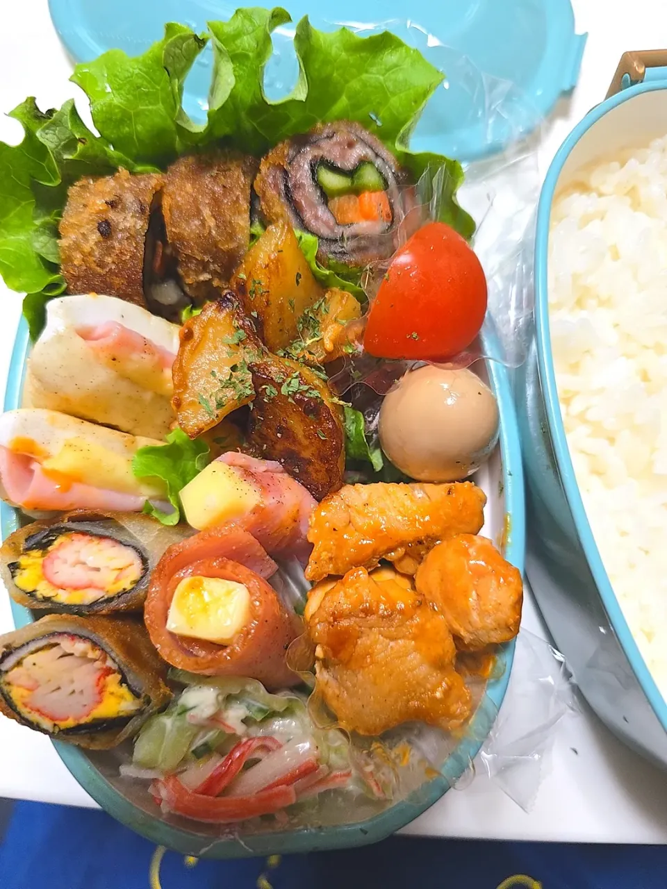 野菜巻きフライ弁当🍱|みみさん