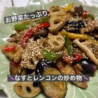 🍆なすとレンコンの炒め物🍆|ボナペティさん