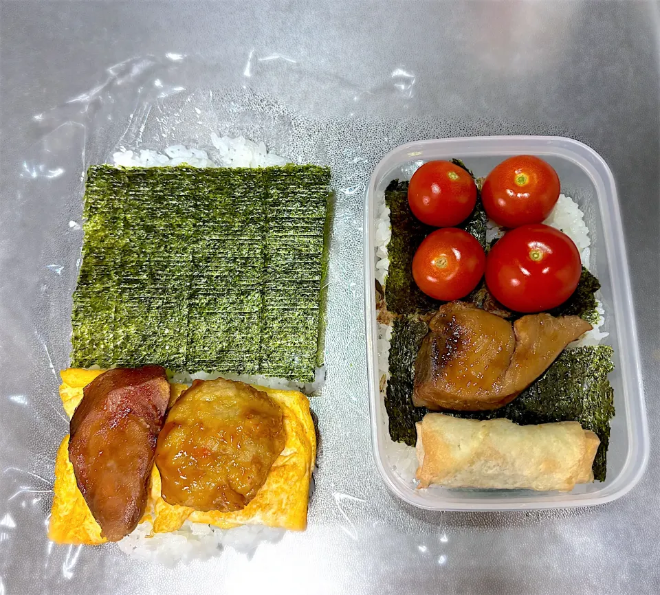 2/5  子のおにぎらず&自分弁当|なかちゃんたまごさん