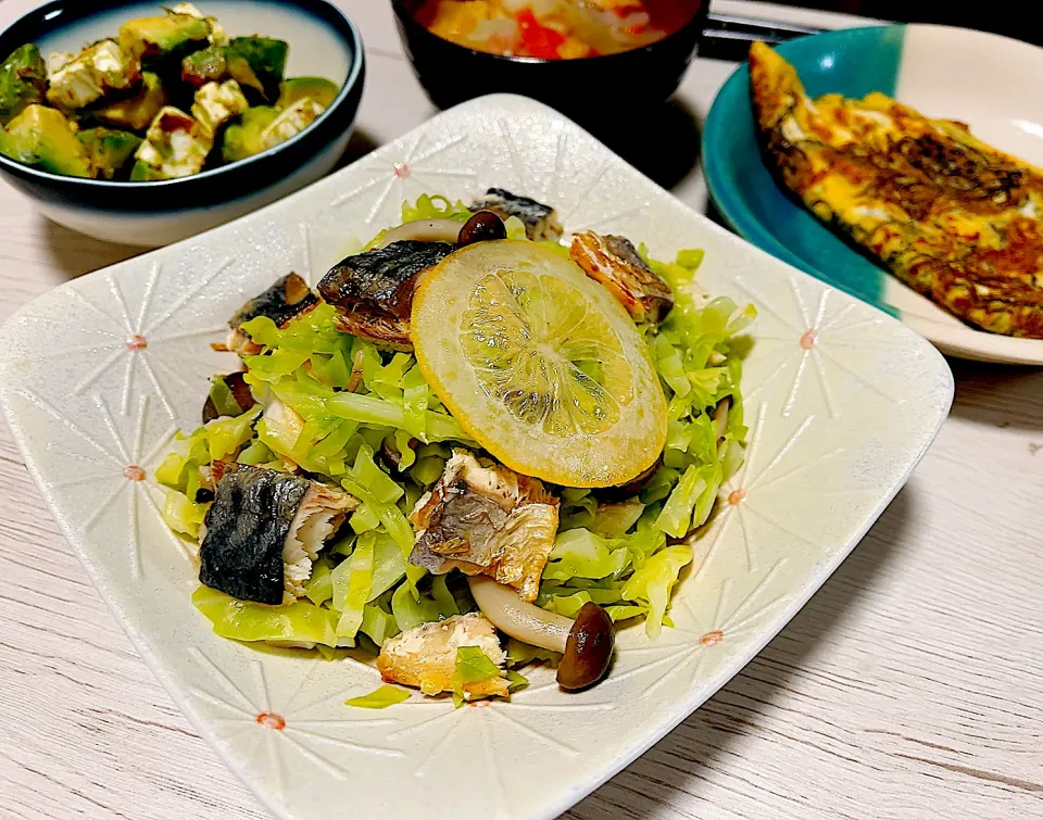 FitDish 焼きさば　塩レモン　温野菜サラダ|もっさんさん