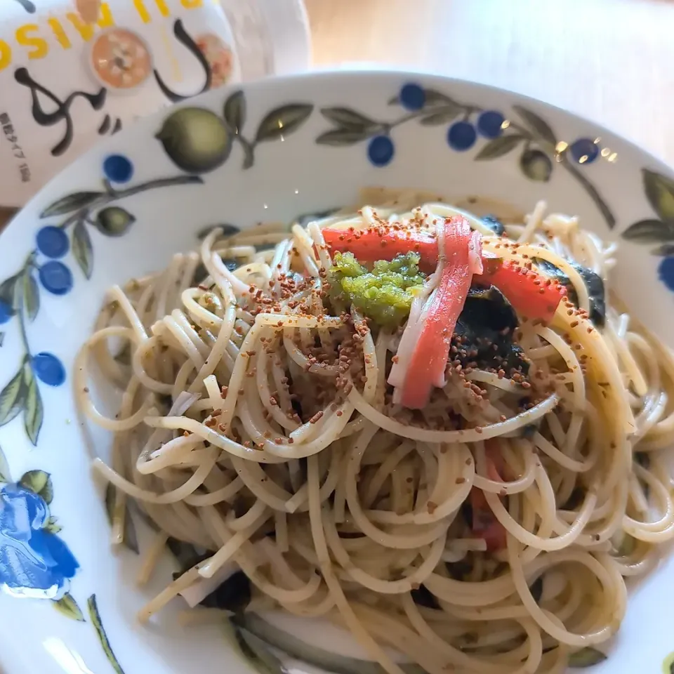 粒味噌でレミさんのノリノリパスタ/ワンパンパスタ♪|チョコさん