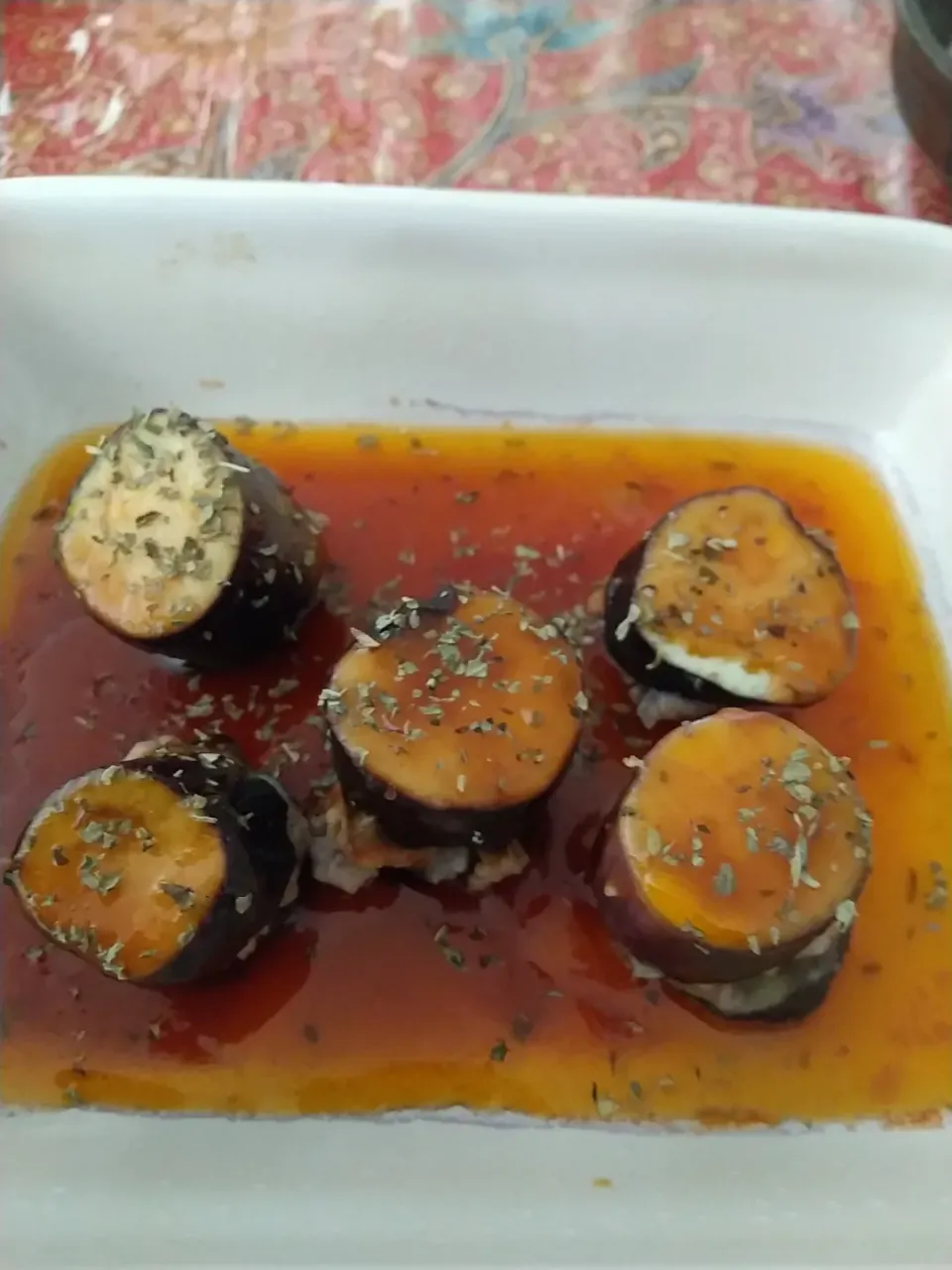 レンチン 長ナスと豚挽肉のサンド  イタリアンソース|はやとさん