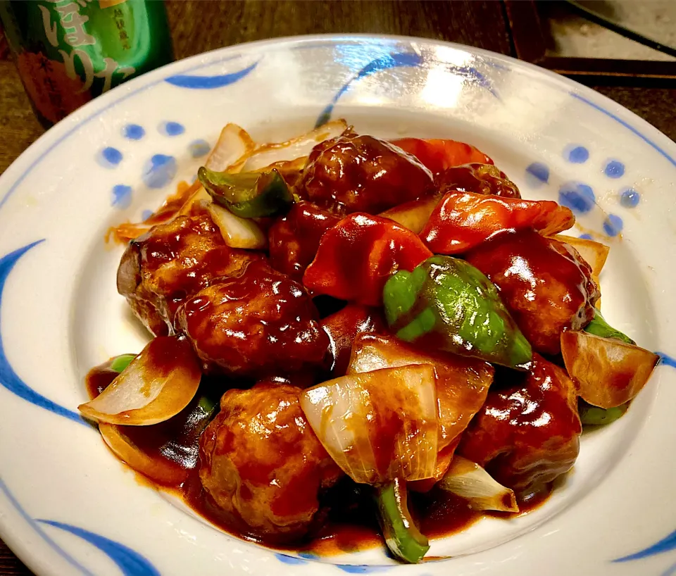 自作肉団子で黒酢酢豚|mottoさん