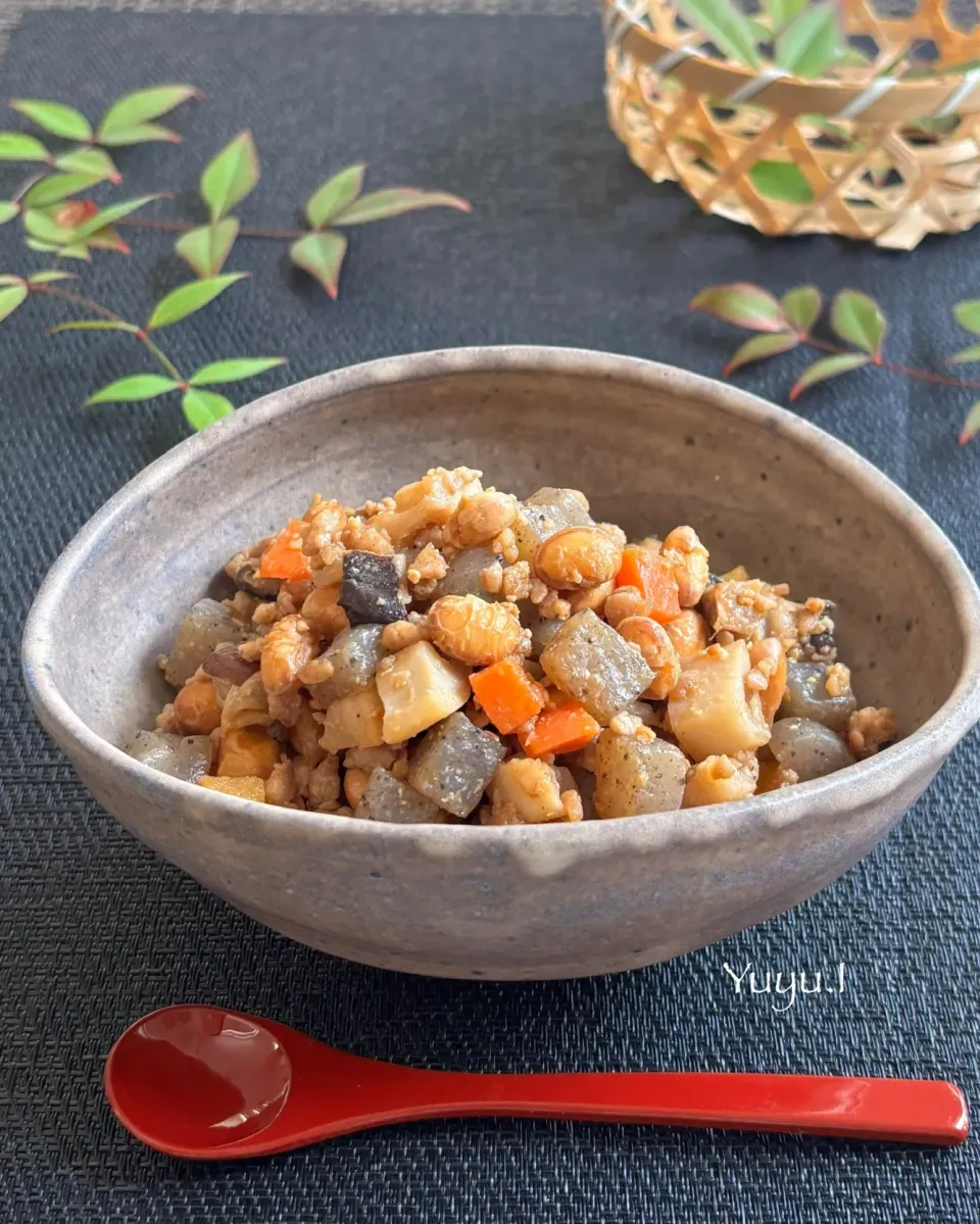 炒り大豆の五目味噌そぼろ|ゆーこどんさん