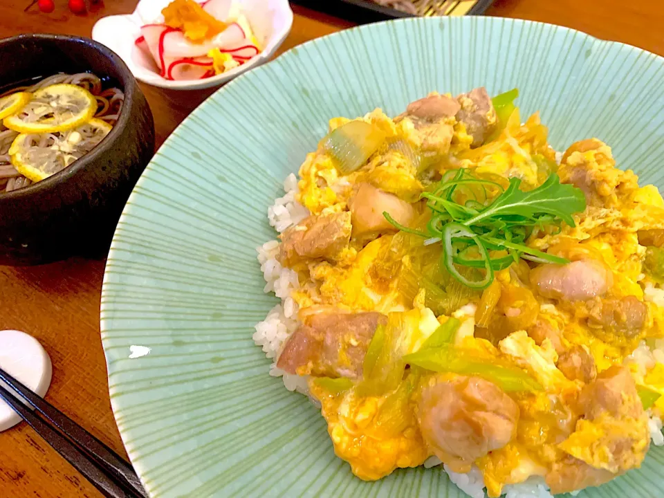 親子丼と柚子蕎麦のおぼんごはん|すずさん