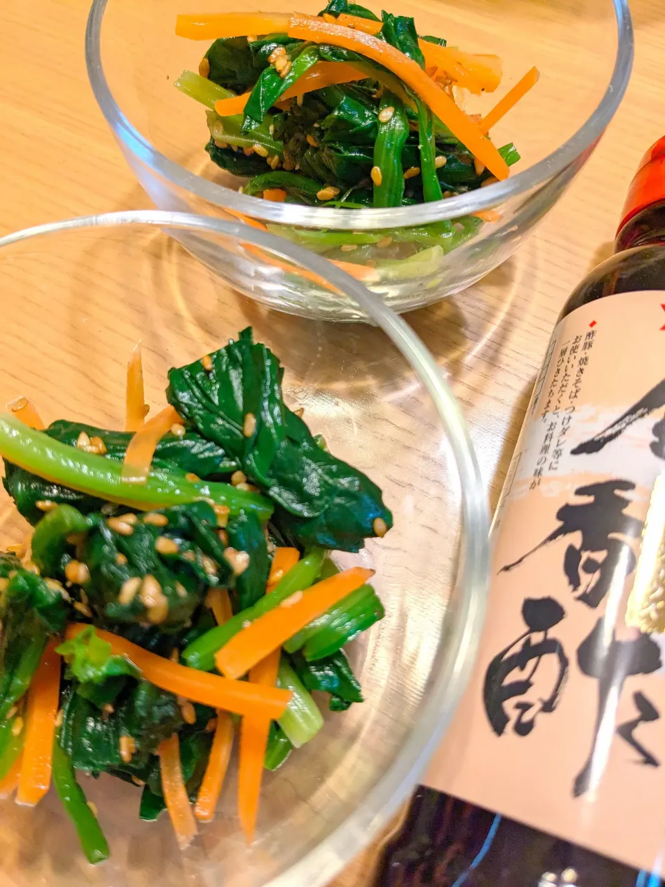 ほうれん草のナムルに香酢を隠し味に入れてみた|Conyさん