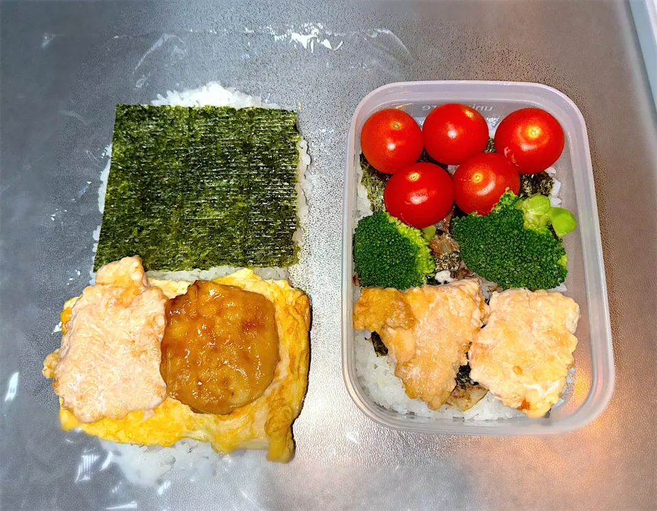 2/6  子のおにぎらず&自分弁当|なかちゃんたまごさん