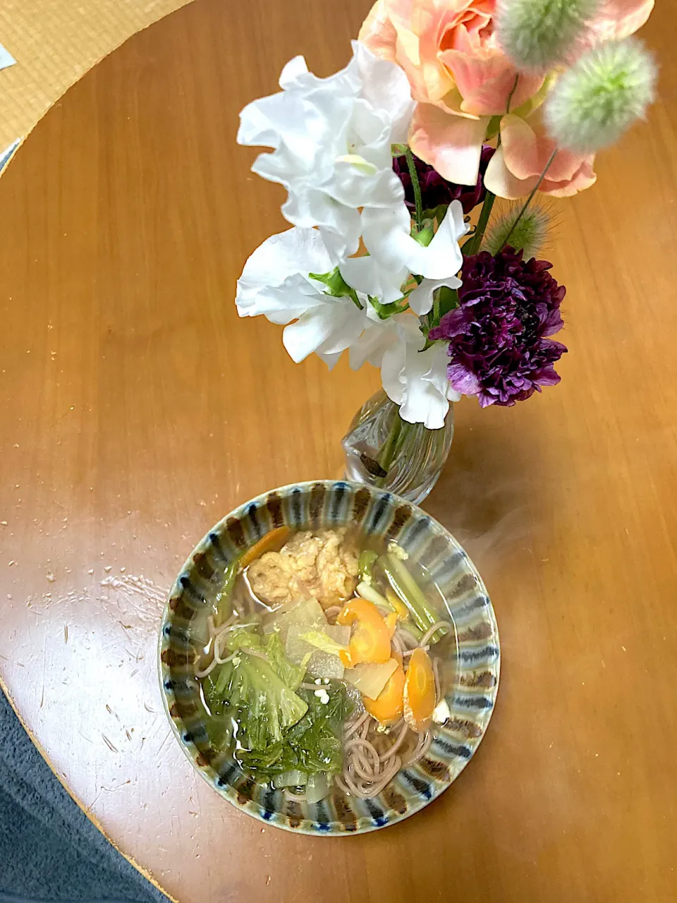 とり天入り全粒粉けんちんうどん🩵|さくたえさん