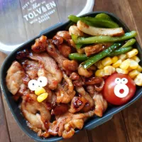 漢の…次女用🍱白飯がススム鶏の蒲焼き丼弁当|ᵏᵒᵘさん