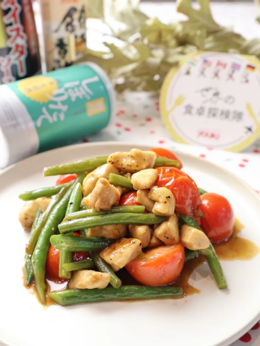 🇨🇳鶏肉とインゲンの鎮江香酢とオイスターソース炒め🇨🇳|めいめいさん