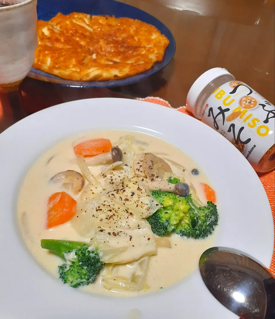 白菜とホタテのみそクリーム煮✨|びせんさん