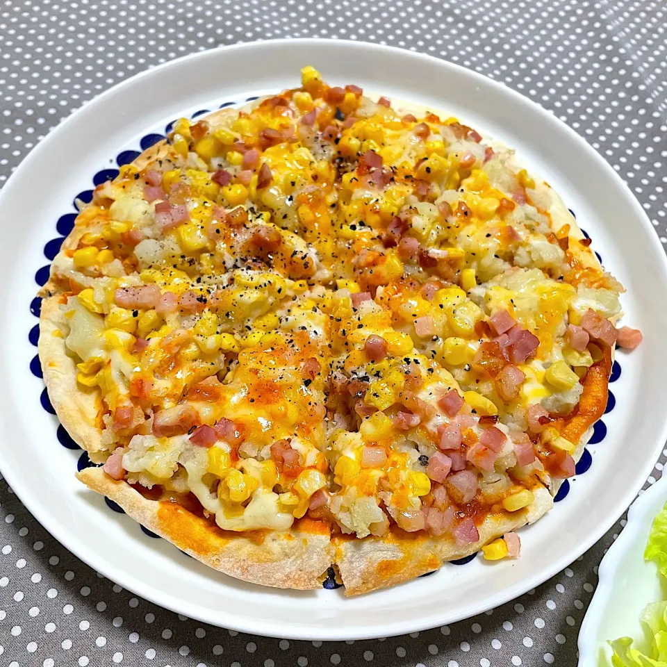 ジャーマンポテトコーンピザ|ゆさんさん