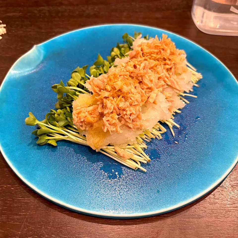 からあげビールさんの料理 簡単おつまみ♪うちの定番!ツナおろしカイワレ|りさこさん