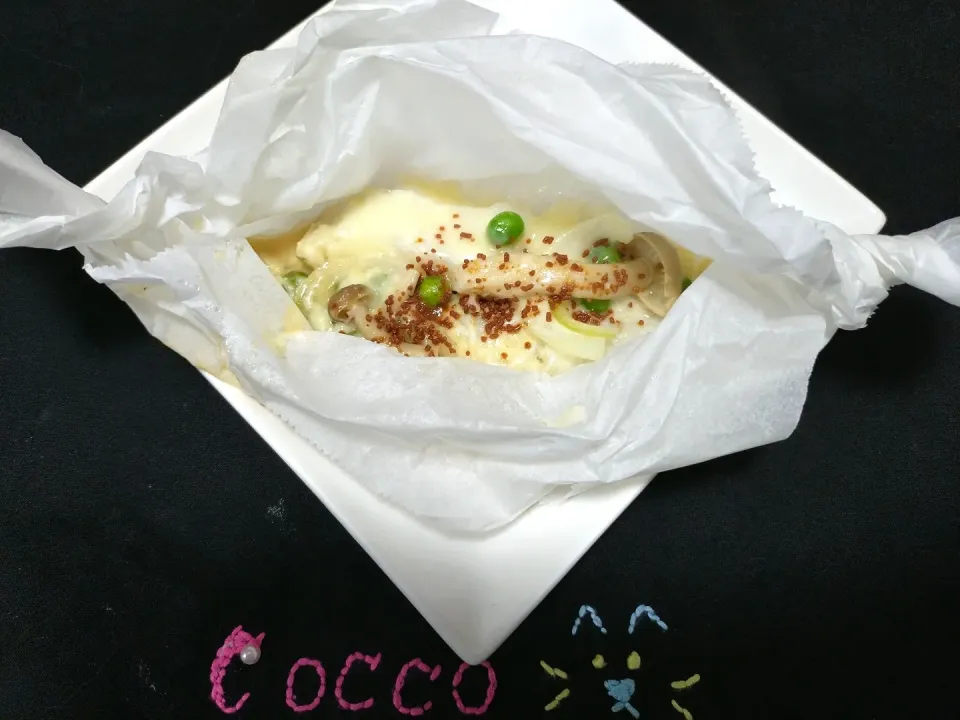 タラの包み蒸し・粒みそパラパラ✨|cocco+さん