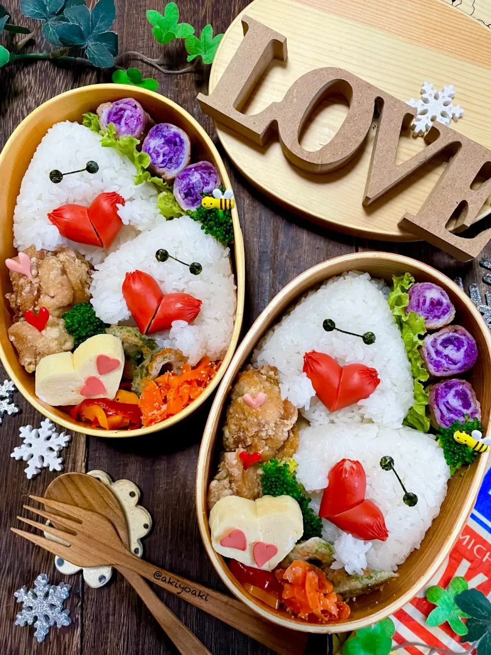 ベイマックスおにぎり弁当|Akiyoෆ¨̮⑅さん