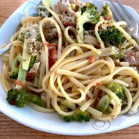 Broccoli chicken linguine|Florrieさん