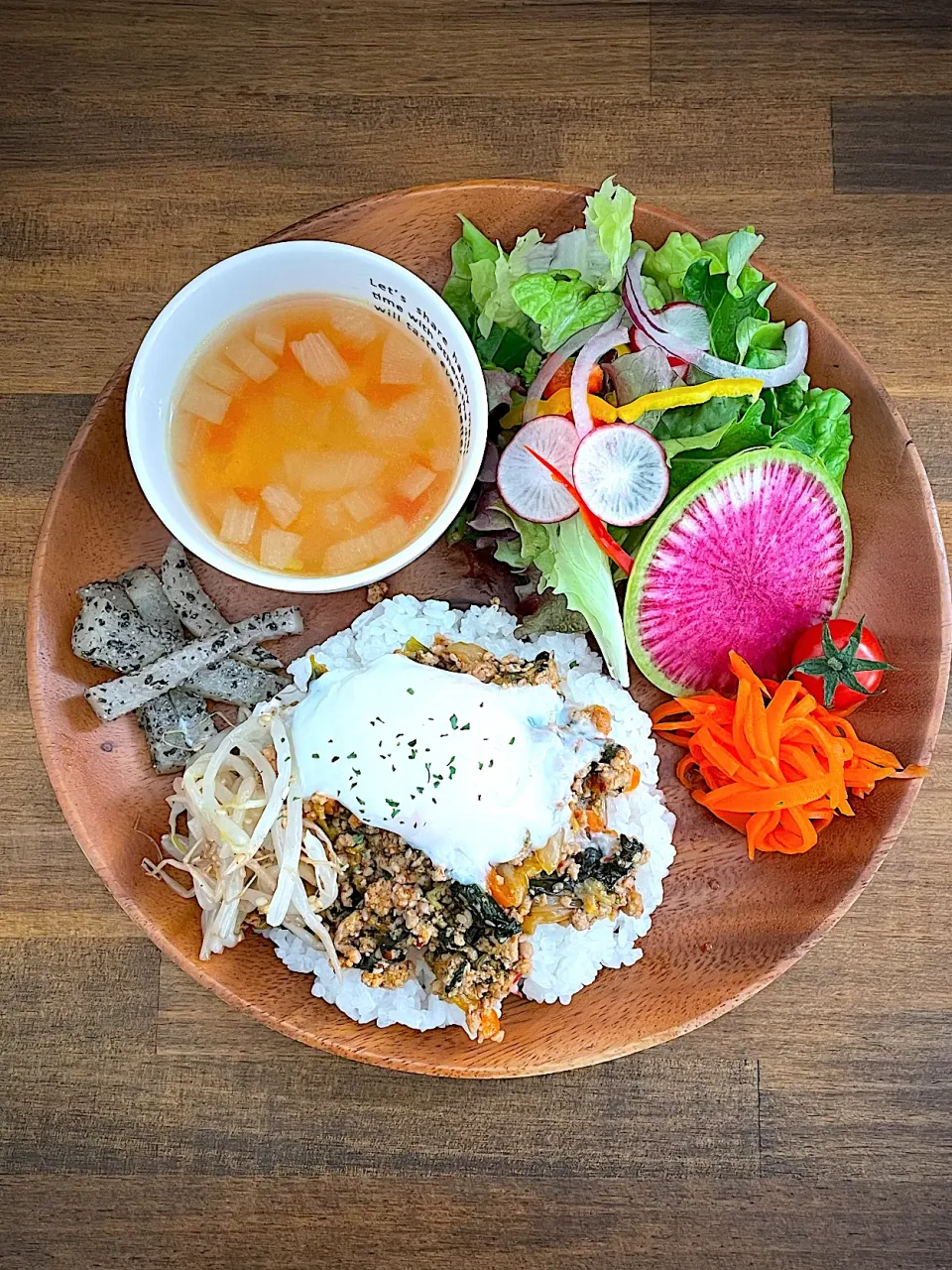 そぼろビビンパ丼(温玉のせ)|maSami＊さん