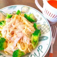 ブロッコリーとハムのパスタ🥦🍝|takaponさん