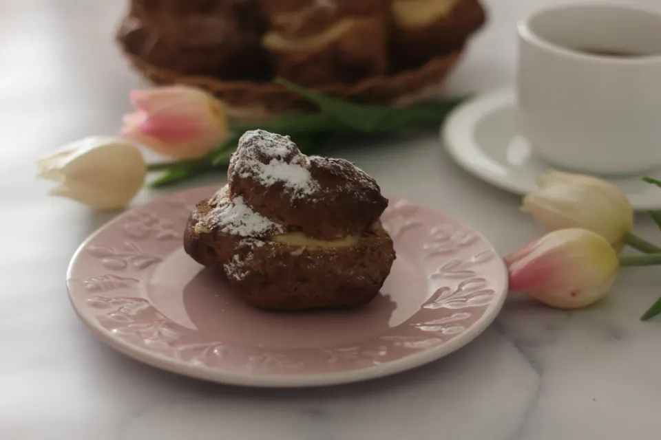 糀クリームの米粉シュークリーム|ちいさなしあわせキッチンさん