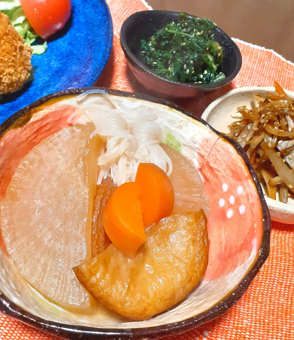 大根の煮物～✴　大根皮きんぴら|びせんさん