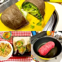 レタスの牛肉ロール蒸し🥬🥩👍|リヒトさん