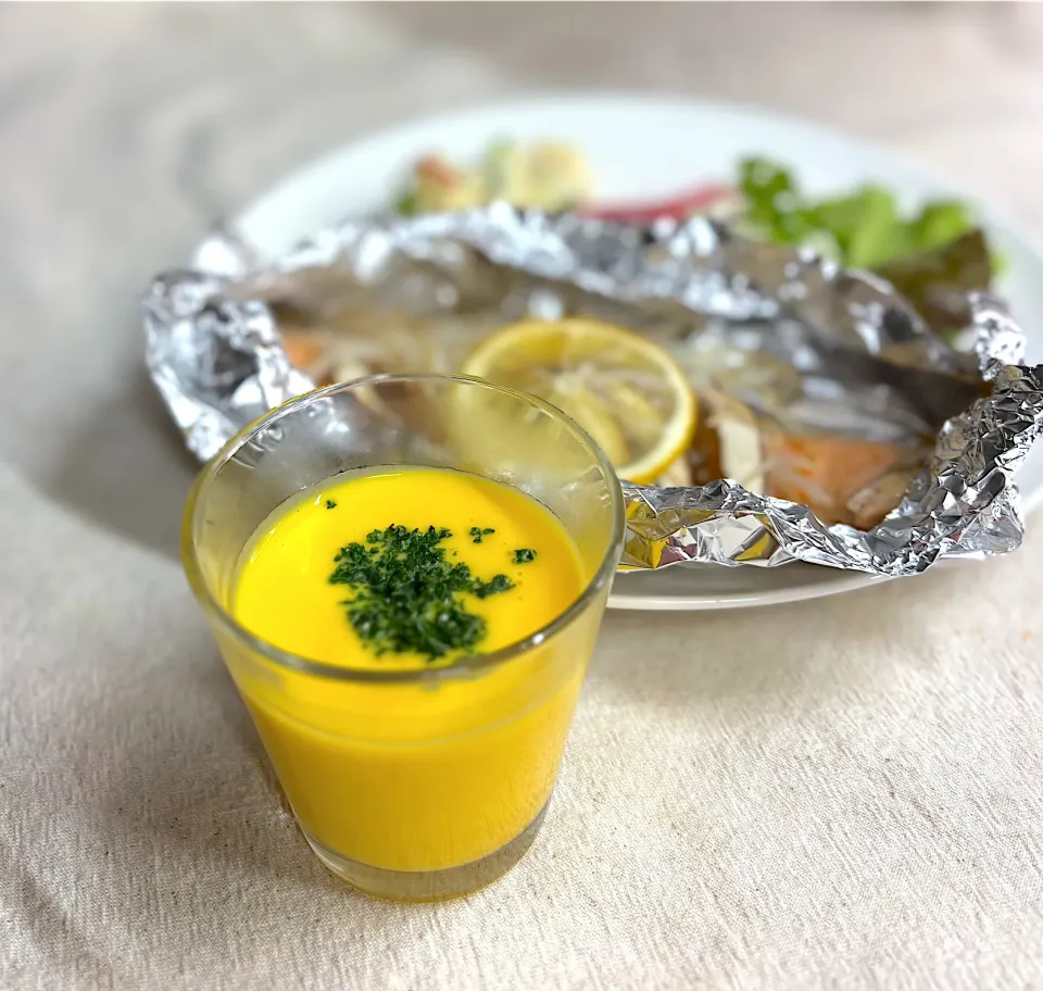 かぼちゃと人参のスープ|かっちゃん杉さん