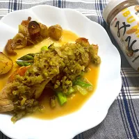 鶏むね肉の蕗のとうソース味噌仕立て|eiyadeさん