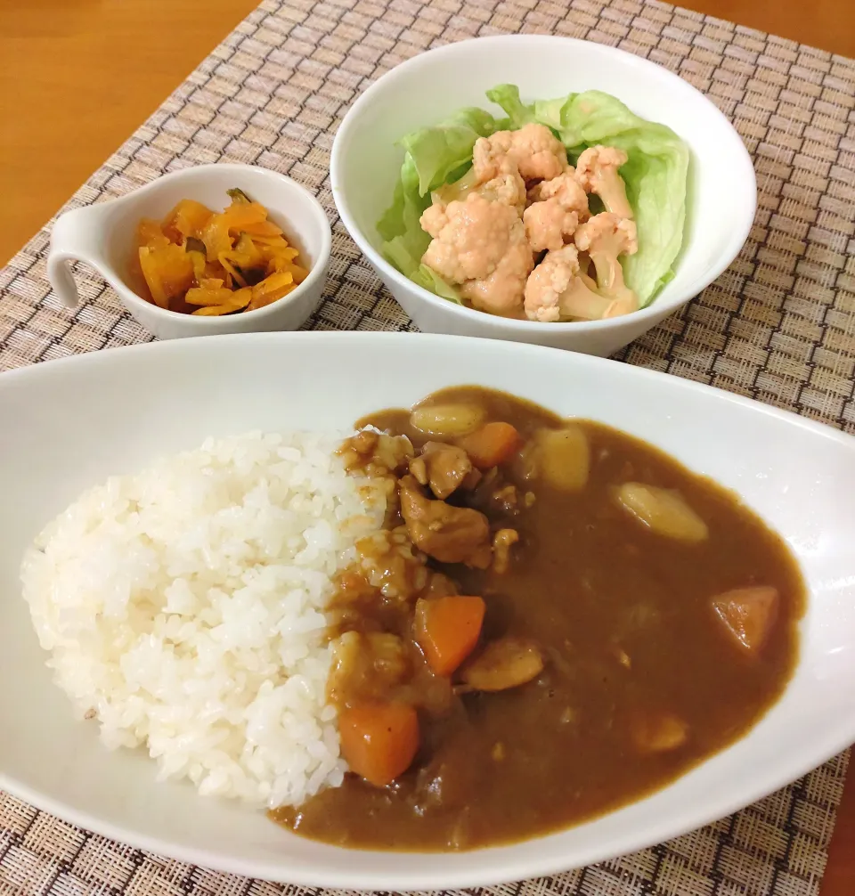 ☆カレーライス　☆カリフラワーオーロラソース和え　☆福神漬|chikakoさん