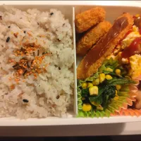 つぶみそ使いのお弁当、早起きだったので作りました!