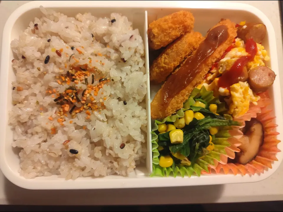 つぶみそ使いのお弁当、早起きだったので作りました!|m.rafuさん