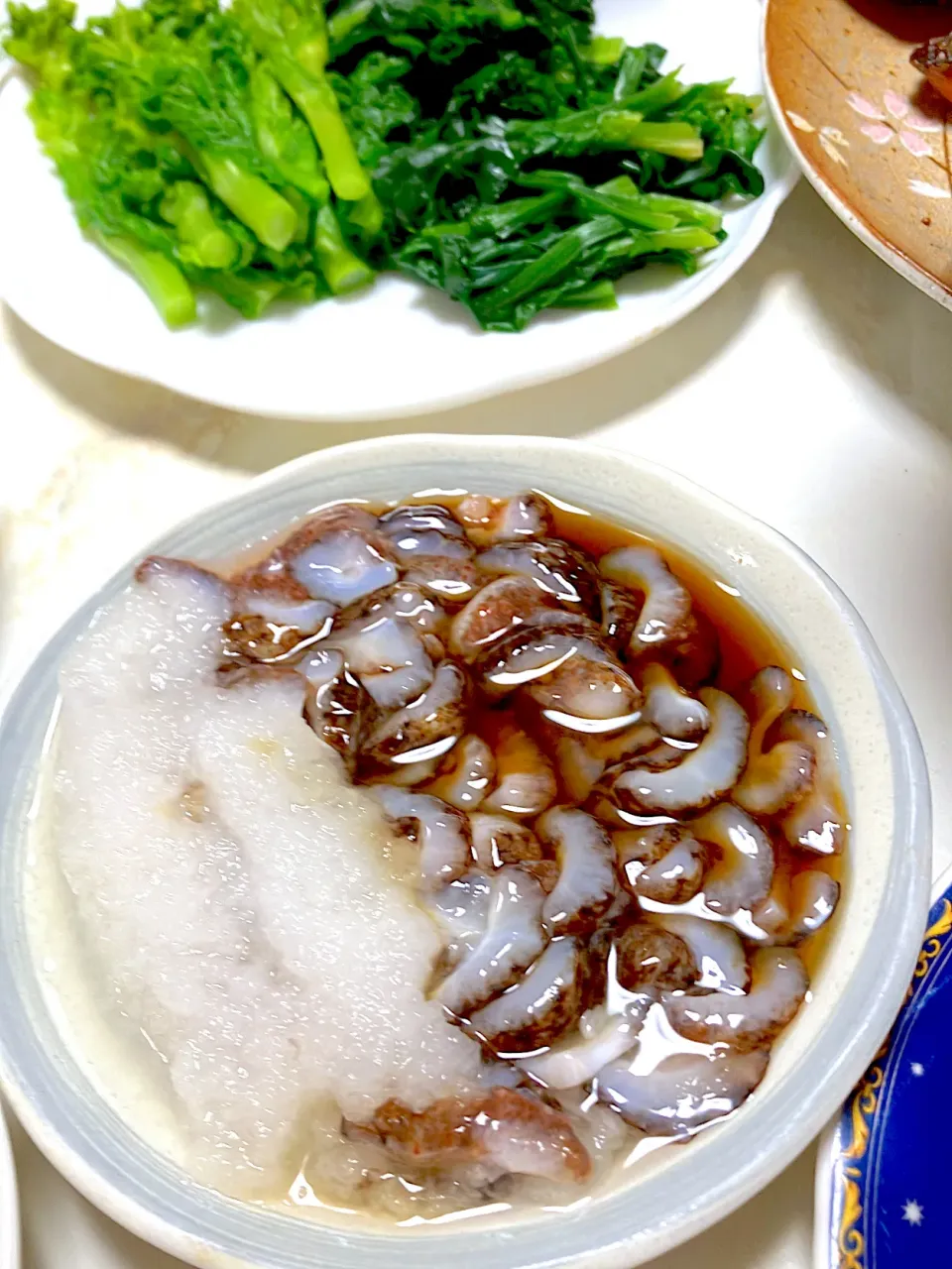 ナマコの王様 赤ナマコ(金コ) 必須アイテムはすり大根(汁も全て) 橙を絞った橙酢 醤油|🐈⸒⸒⸒⸒つるのダンス🐈🐾さん