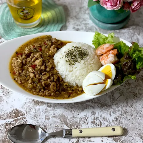 「FitDish」を使ってみたSnapdishの料理・レシピ写真:『FitDish』鶏肉のバジルソースでガパオライス風✨