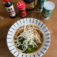 鶏ガラスープに味噌と甜麺醤､XO醤を入れただけ､簡単美味なラーメン風　マロニーラーメン|chiiさん