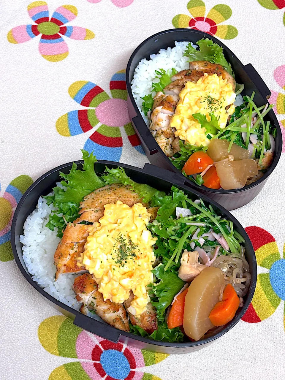 鶏ささみの青のりチーズ焼きタルタル弁当|Chiharϋnさん