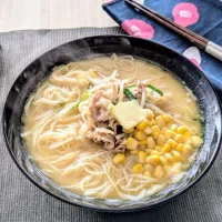 肉みそバターにゅうめん|ぶりてりあさん