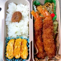 ぷりっぷりエビフライ弁当|あおのりさん