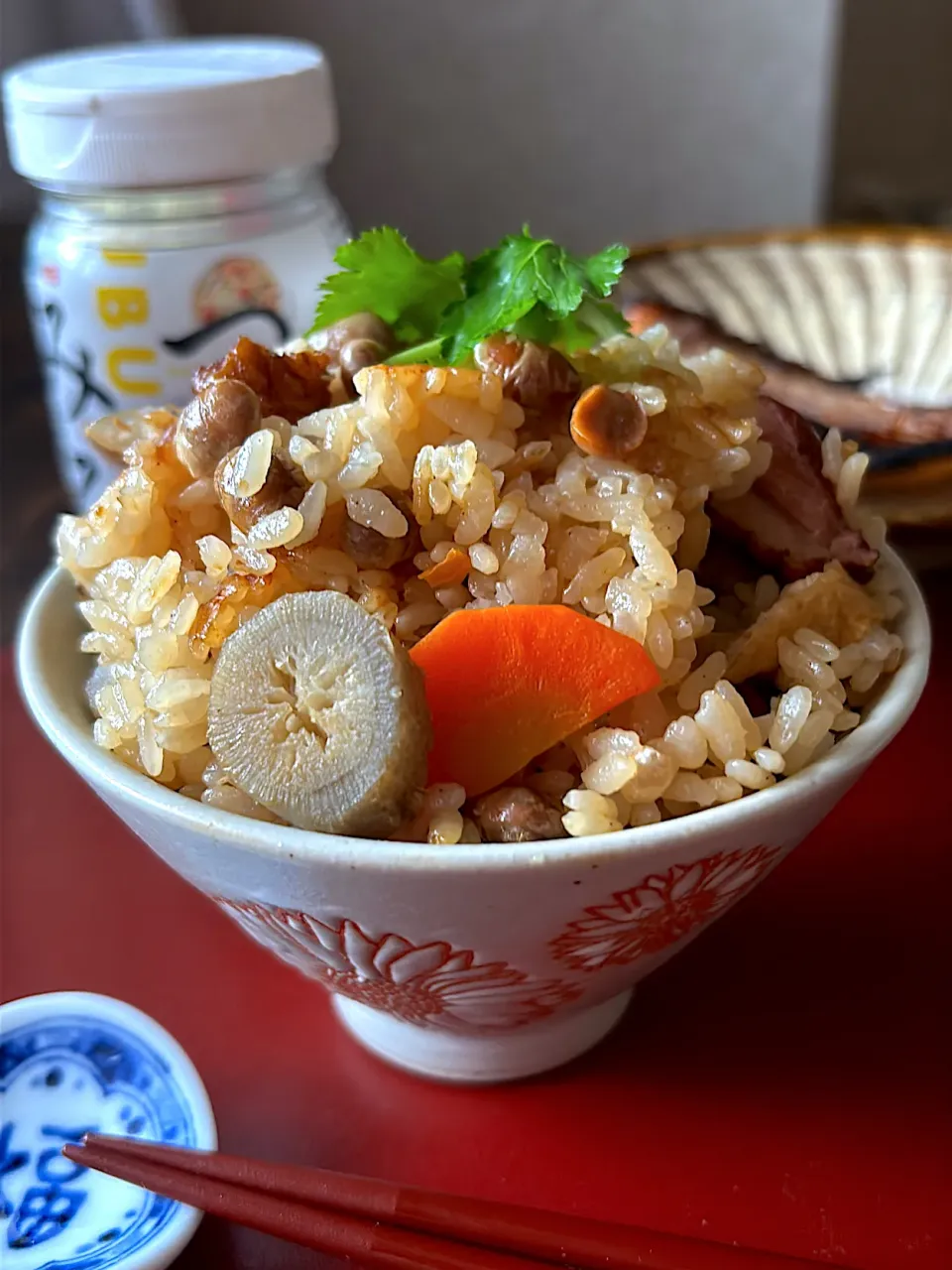 つぶみそで福豆ごはん|とんちんさん