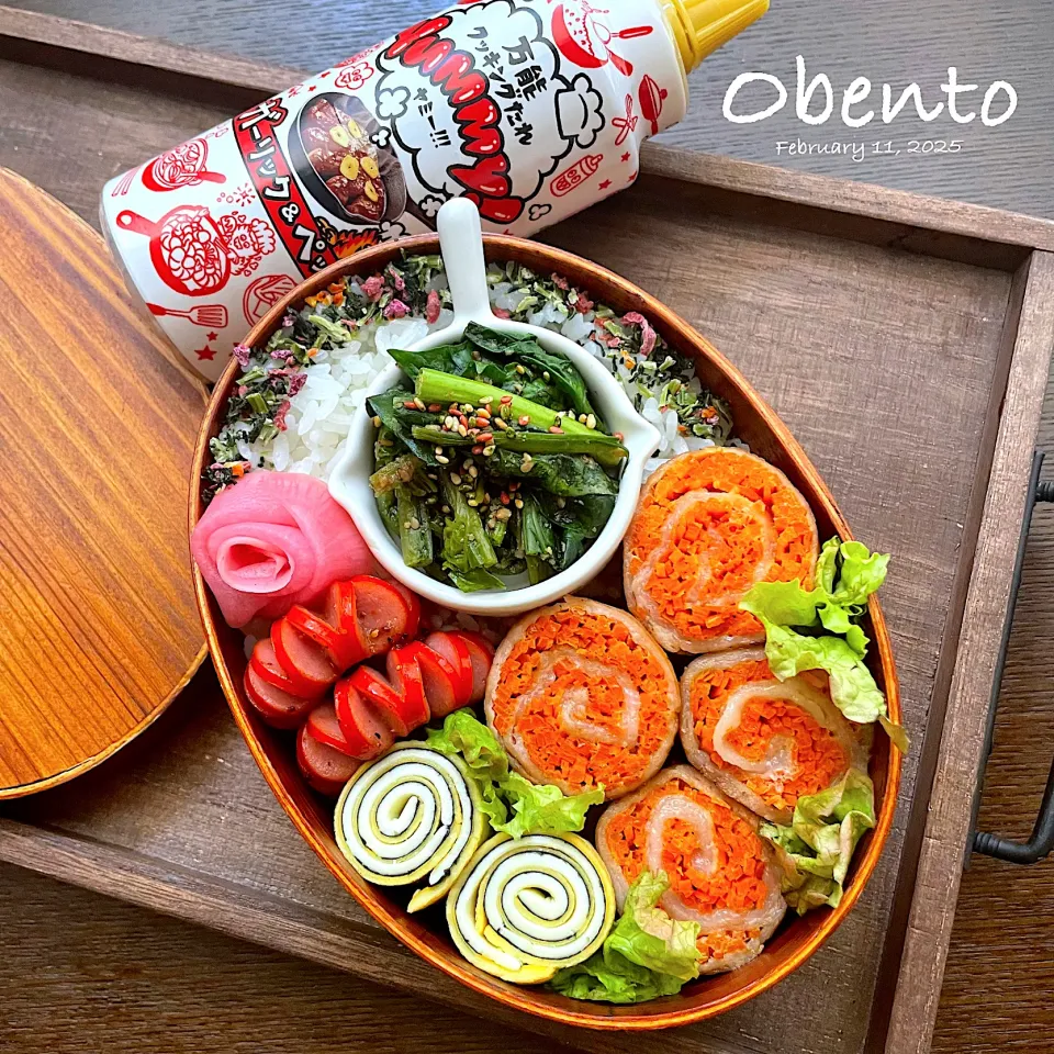くるくる人参巻Yummy！弁当🥕🍱|まぁちゃんさん