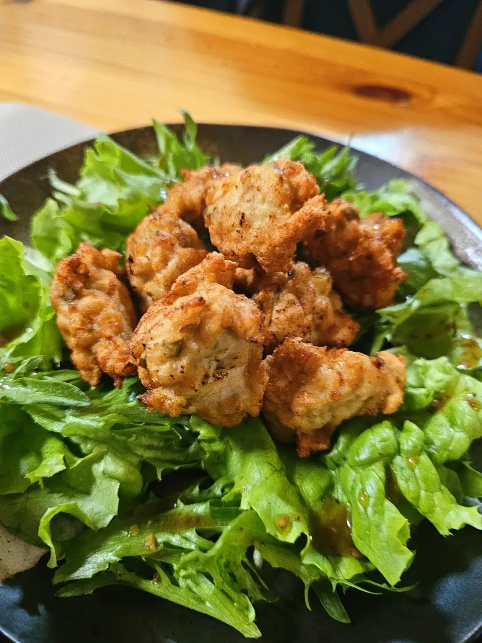 「鶏ﾐﾝﾁ蓮根の唐揚げ」|みきやんさん