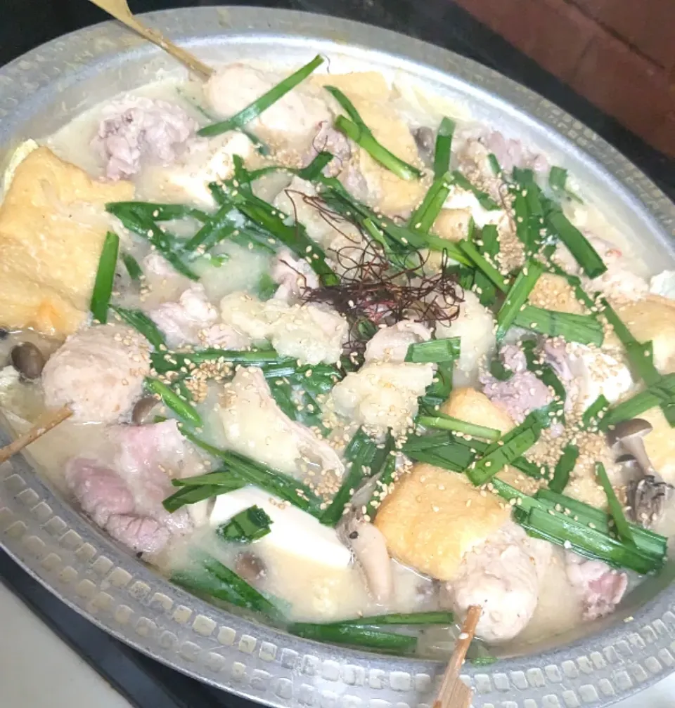 まりおさんの料理 酒粕ﾓﾂ鍋|ひとみんΨ(*´∀｀)Ψさん